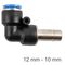 AIRCRAFT Red. Insert Elbow Pu 12mm - 10mm